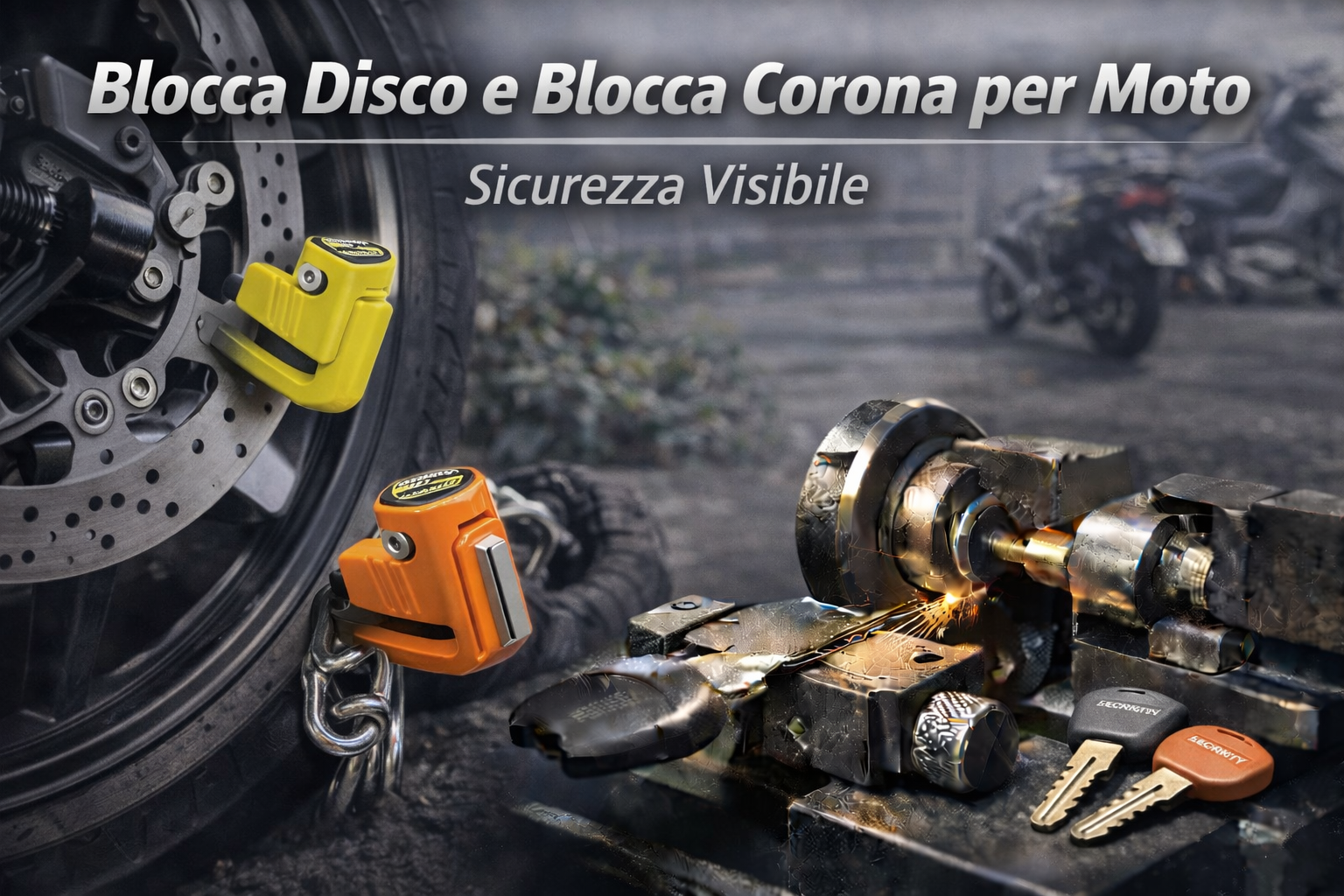 Blocca Disco e Blocca Corona per Moto: Sicurezza Visibile