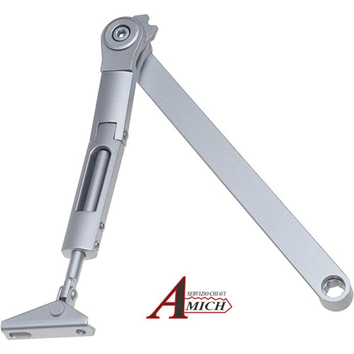 Braccio con fermo per chiudiporta dc141 argento