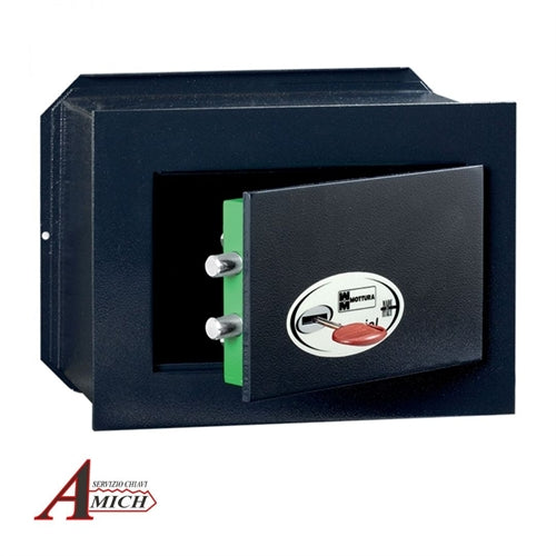 Cassaforte special ad incasso dimensioni esterne alt. 200mm largh. 290mm prof. 200mm chiusura con chiave