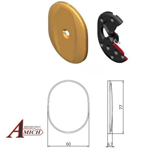 Bocchetta interna cromo satinato omega plus