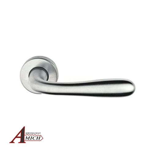 Mezza maniglia serie amalfi con rosetta tonda d.45 q8 sx cromo satinata