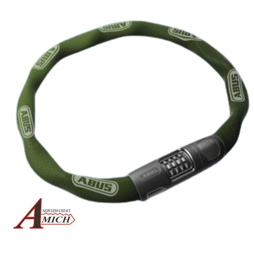 8808c/85 catena bici/moto antifurto con combinazione d.8mm 85cm abus