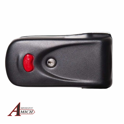 Elettroserratura da applicare a cilindro tondo mod. elettrika entrata regolabile rev. c2000 con pulsante