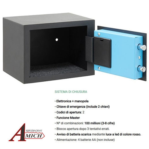 Cassaforte digitale ad applicare per mobile misure 200x310x200 arregui
