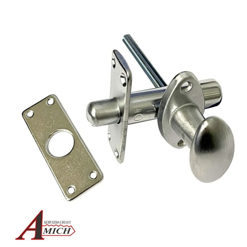 Paletto di sicurezza a cremagliera 60mm per porte blindate cromosatinato