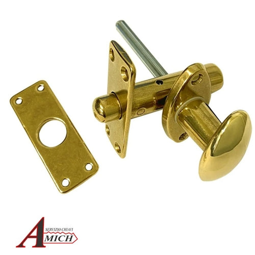 Paletto di sicurezza a cremagliera 60mm per porte blindate ottone lucido