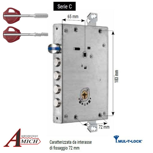 Serr. omega pro std pa c1 s03 i28 1n 3v 1g 0r cl 93mm 1 cover boc. a filo dg is mod. cisa