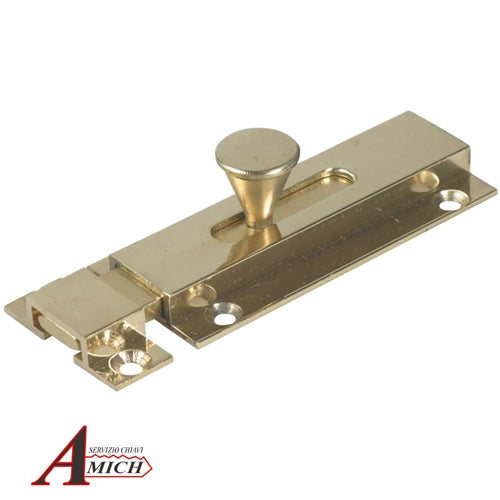 Catenaccio in ottone 200mm trasversale squadrato ottone lucido 38mmx200mm (50mm+150mm)