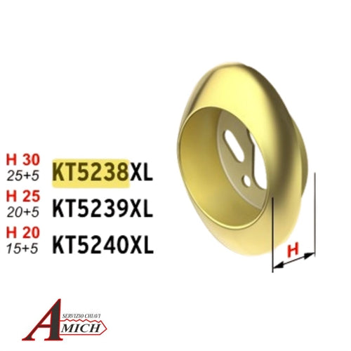 Mostrina vaschetta bombata inox xl 68x86 h25 pvd