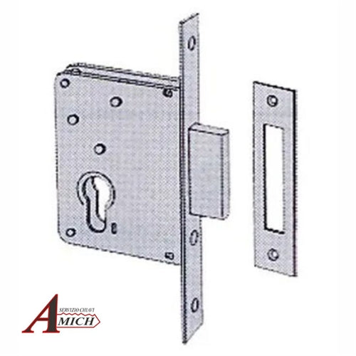 Serr. solo mandate per cilindro e.50 2 mandate frontale 22mm in ottone satinato