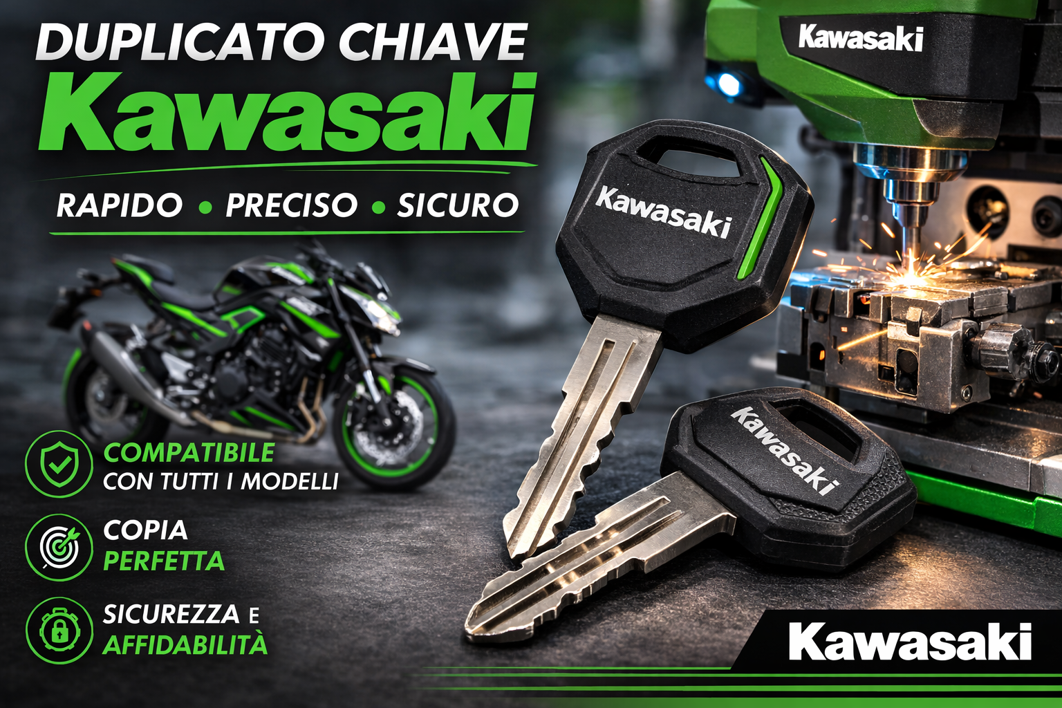 Duplicato Chiave Kawasaki