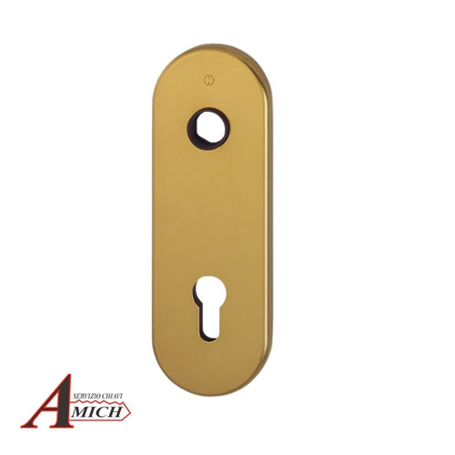 Placca lunga pomo/maniglia hoppe in alluminio f4 bronzo 2125641