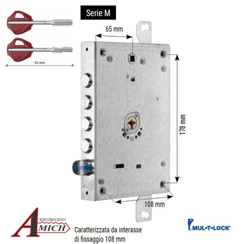 Serr. omega pro std pa m1 s03 i28 1n 3v 1g 0r cl 93mm 1 cover boc. a filo dg is mod. mottura