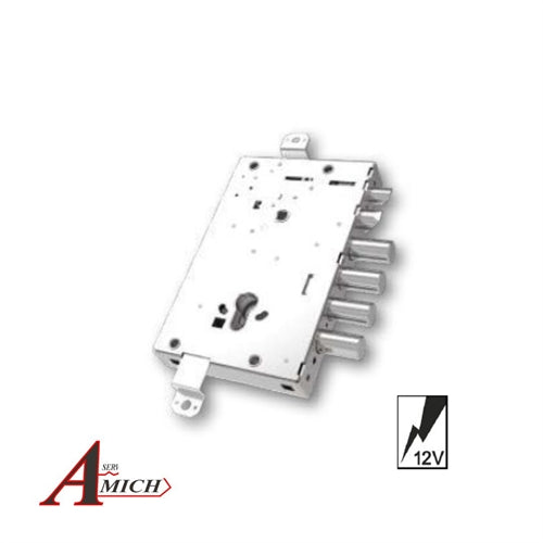 Serr. triplice cilindro rev. applicare elettrica  mod. cisa e.63/28 con trappola(q) alimentazione 12v