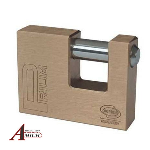 Lucchetto in ottone rettangolare 50 yale 3 chiavi