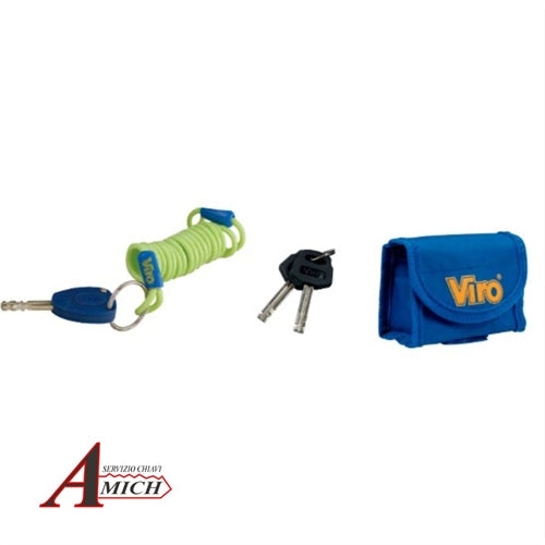 Blocca disco armadillo viro asta lockbolt 3 chiavi di cui una dotata di luce illumina serratura