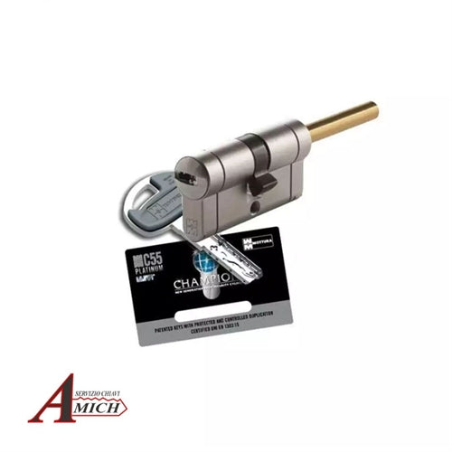Cilindro c55 champions chiave/codolo 31/31 6ch (1a+5b) cantiere frizionato