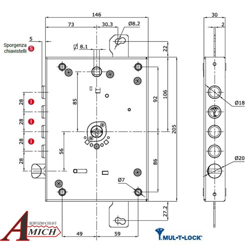 Serr. omega pro std pa d1 s05 i28 1n 3v 1g 0r cl 93mm 1 cover is rev. modello dierra