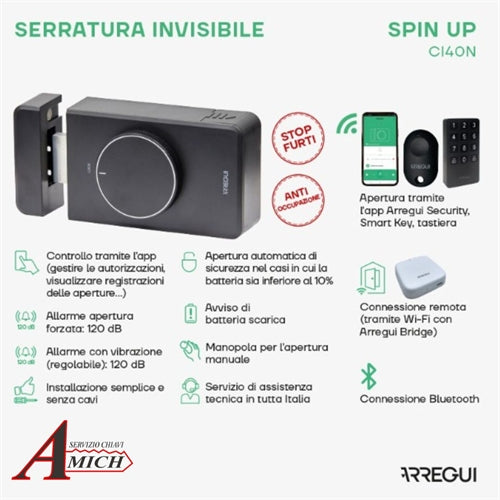 Serr. invisibile spin-up abbinata al bridge arregui