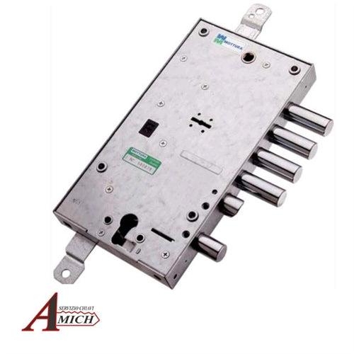 Serr. triplice doppia mappa e cilindro sx applicare  e. 63/28 + 10 serr. dipendenti mezzo giro reversibile 3 ch.