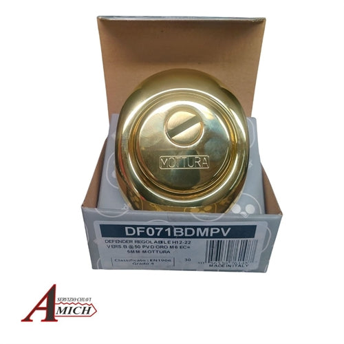 Defender mottura regolabile molla h12-22  vers. b d.50 pvd oro