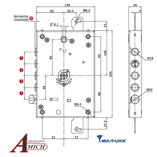 Serr. omega pro std pa m1 s13 i28 1n 3v 1g 0r cl 93mm 1 cover boc. a filo dg is mod. mottura +10mm