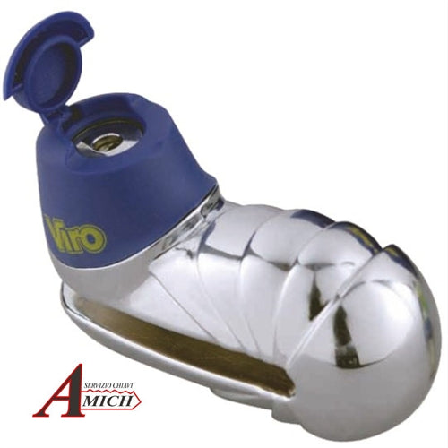 Blocca disco armadillo viro asta lockbolt 3 chiavi di cui una dotata di luce illumina serratura