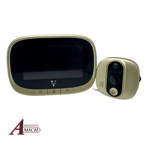 Spioncino digitale wifi schermo 4,3"lcd con sensore ril. mov. oro